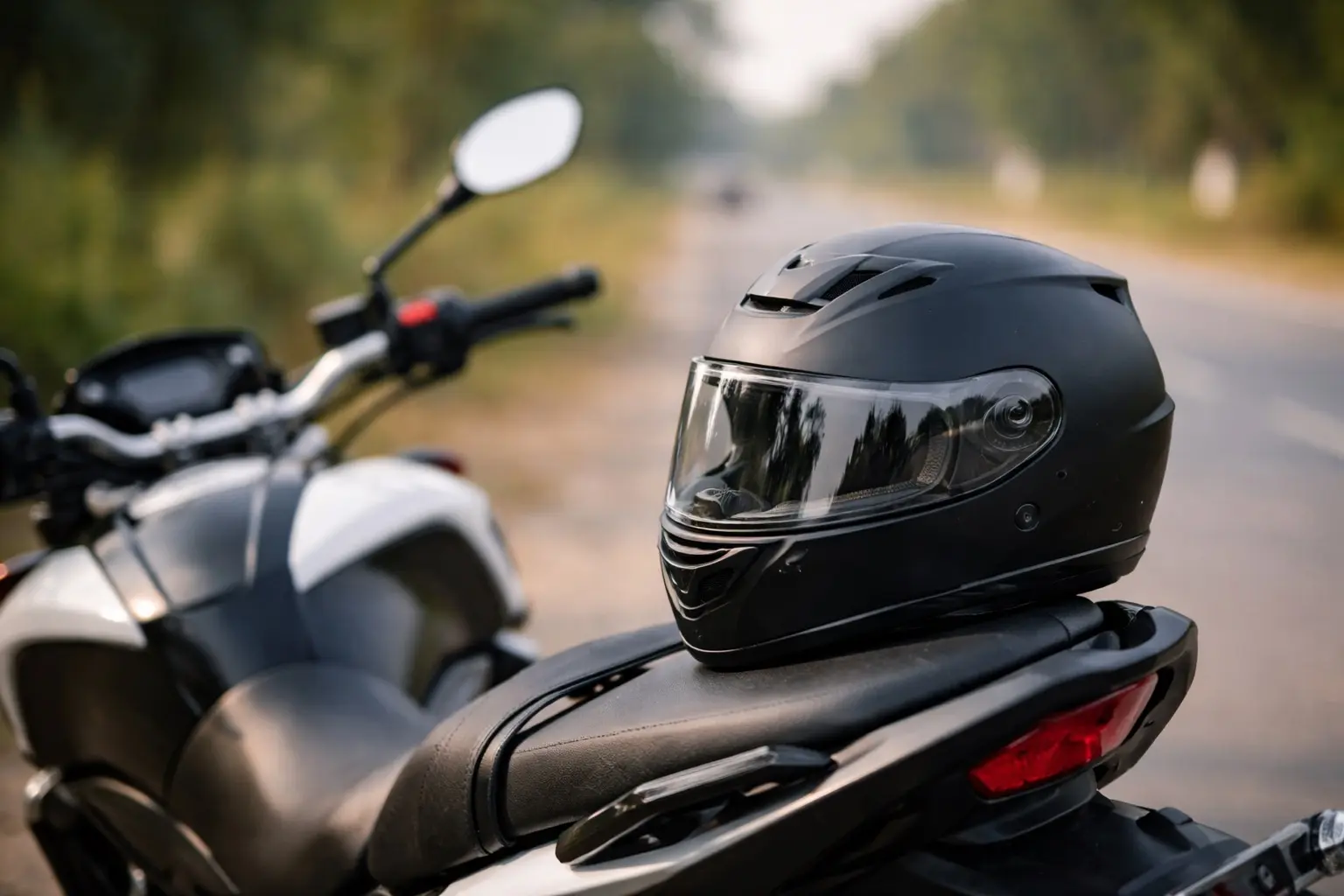 Full face helmet with clear visor